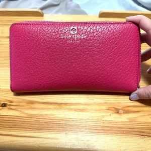 kate spade zip around long wallet
